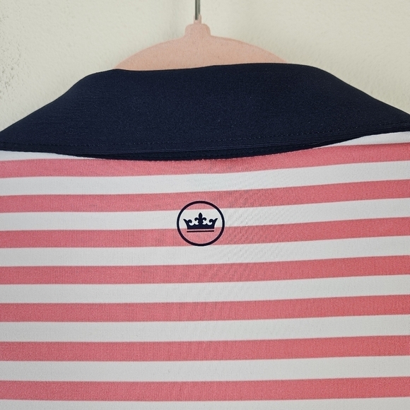 Peter Millar Crown Crafted USGA Short Sleeve Polo Knit Shirt XL Striped - Picture 5 of 9